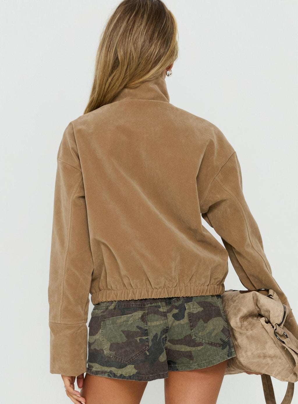 Tayne Funnel Neck Jacket Caramel