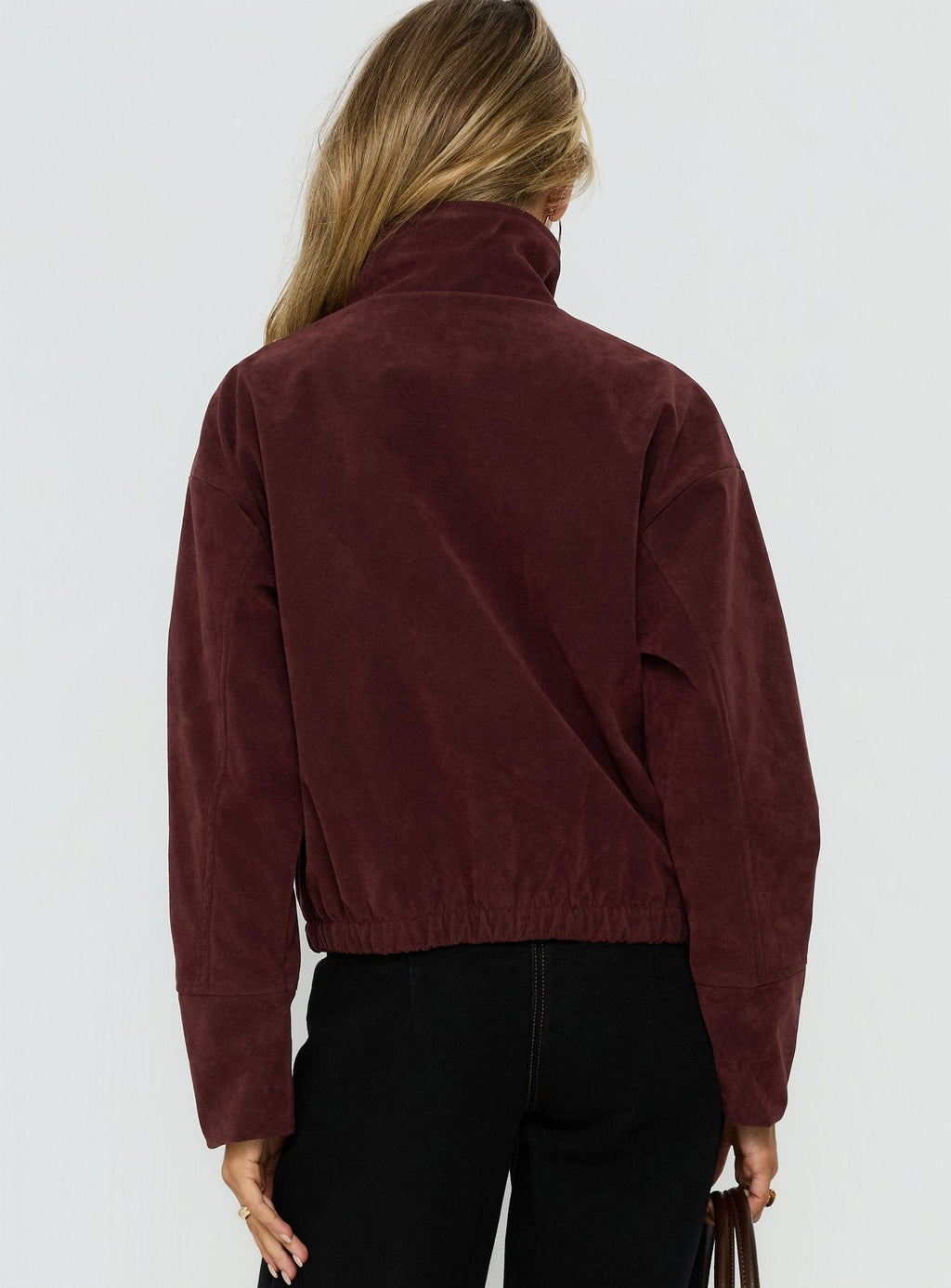 Tayne Funnel Neck Jacket Burgundy
