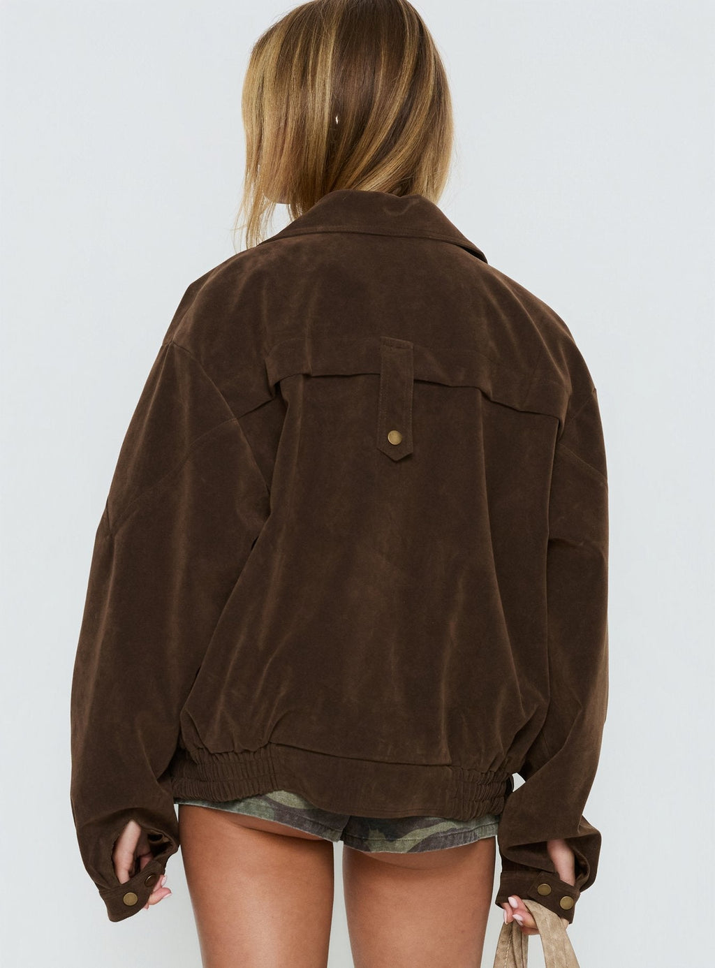 Jaxton Faux Suede Jacket Chocolate