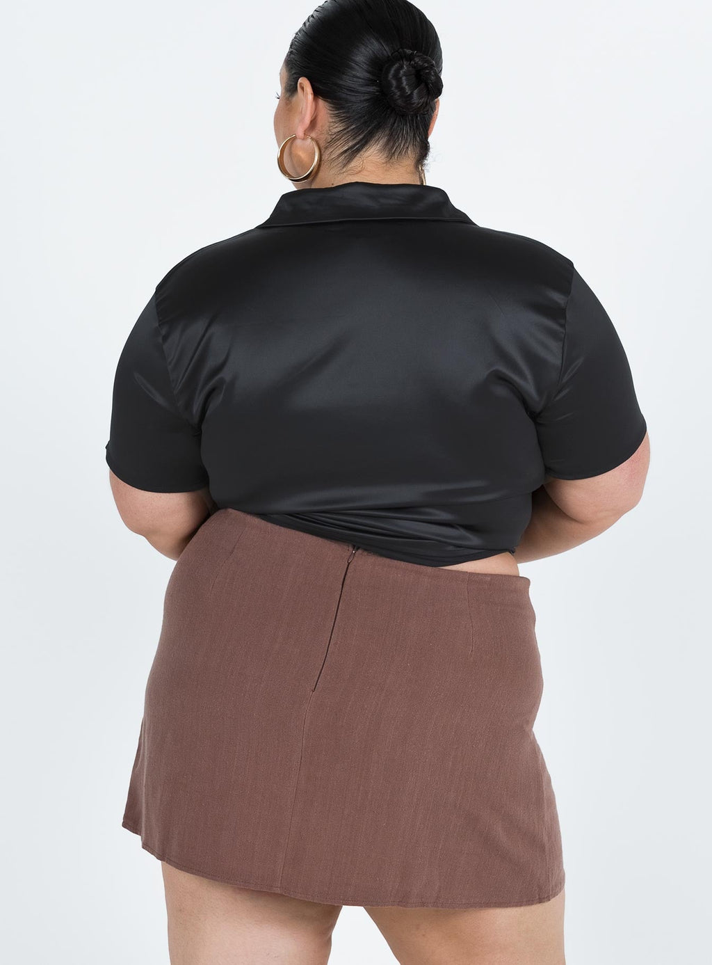 Selby Mini Skirt Brown Curve