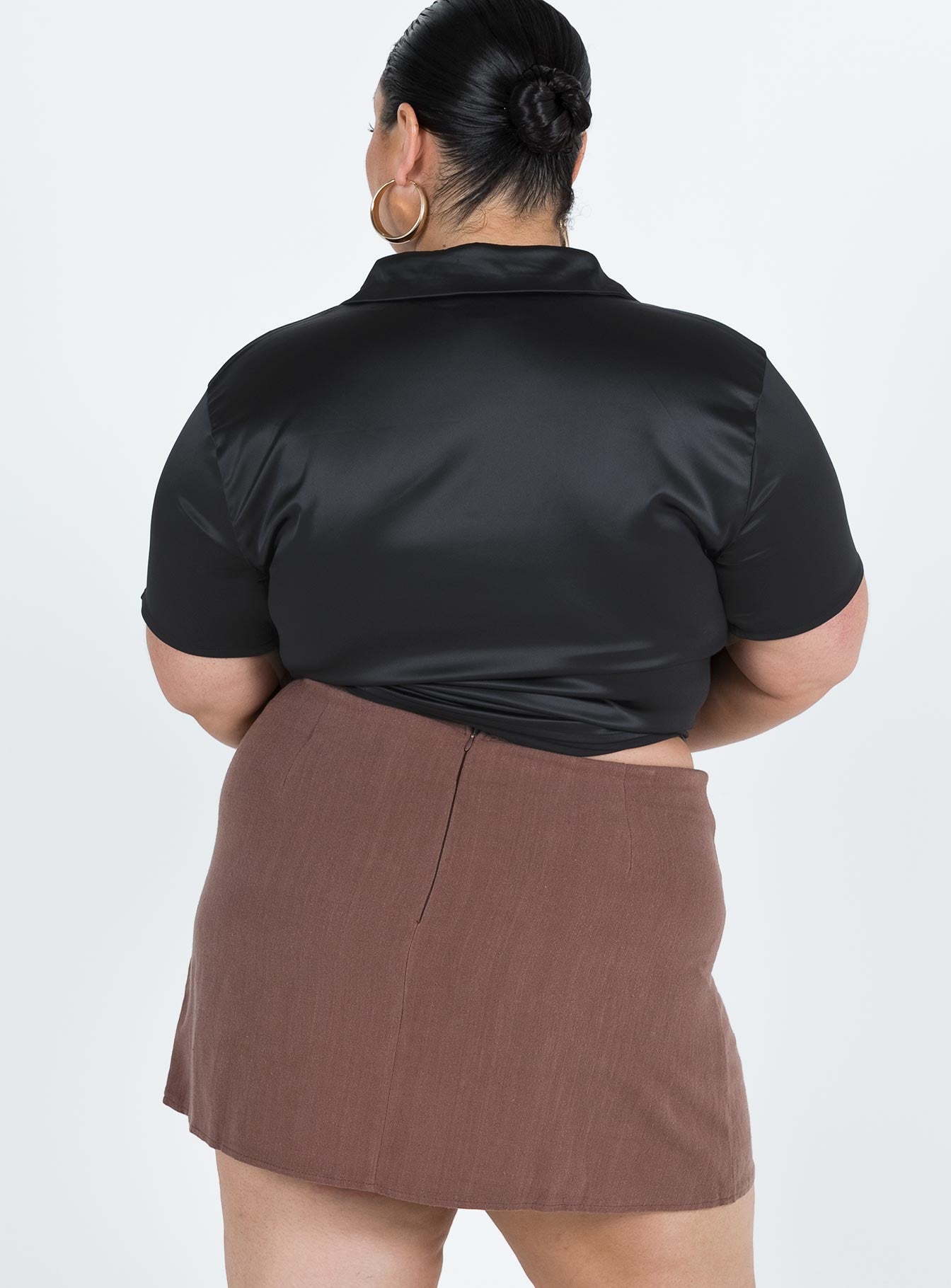 Selby Mini Skirt Brown Curve