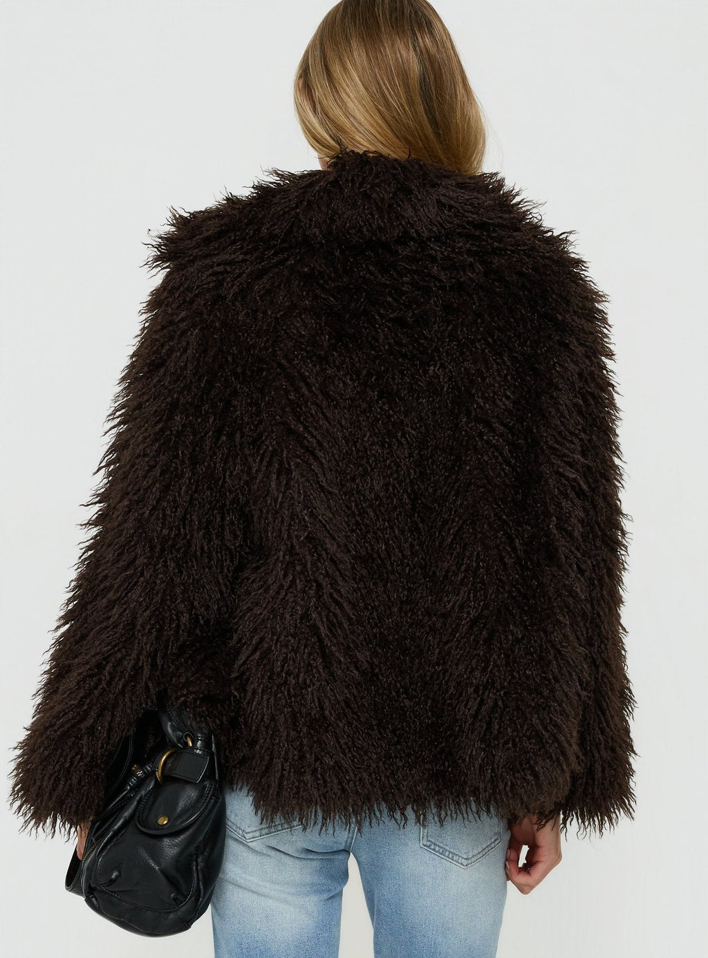 Felicea Faux Fur Jacket Chocolate