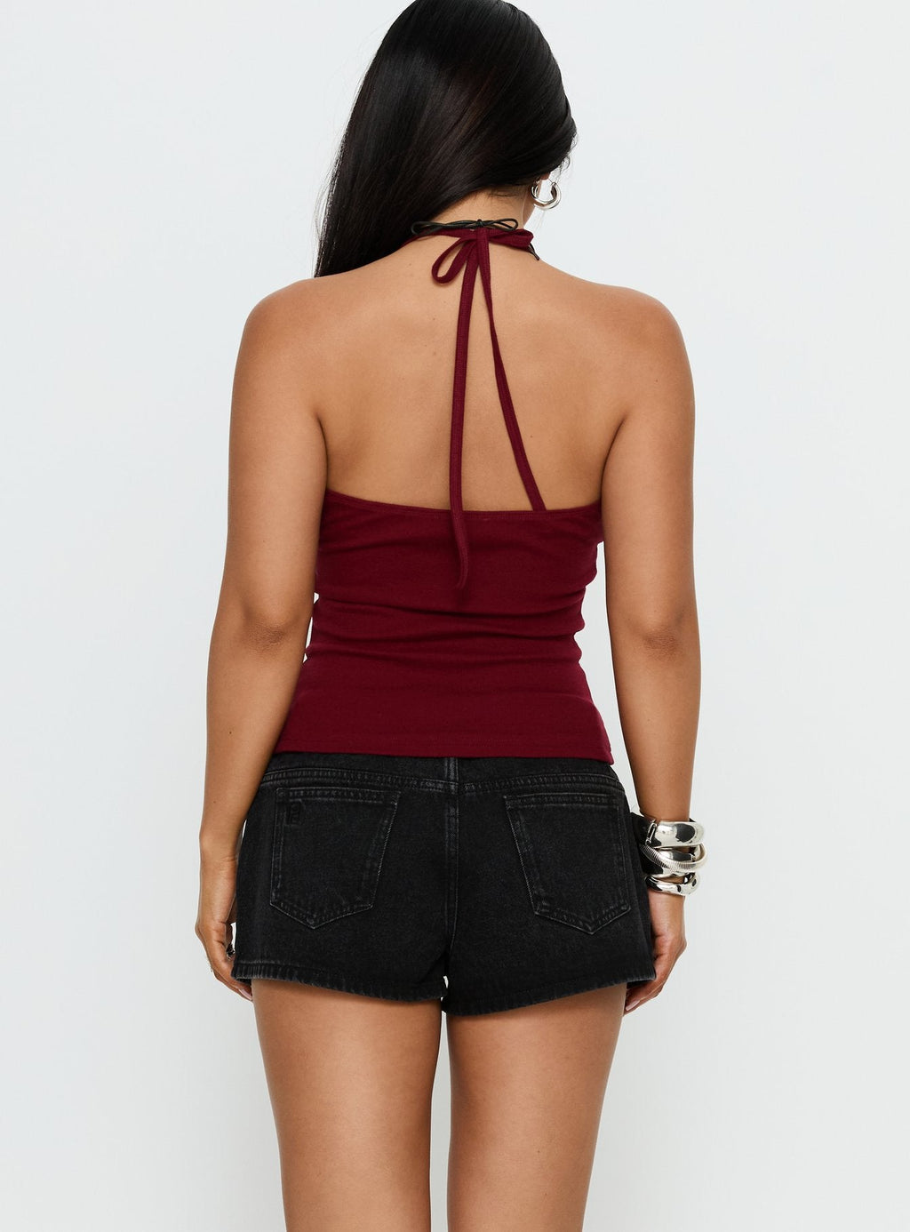 Dreamful Low Rise Mini Denim Shorts Washed Black
