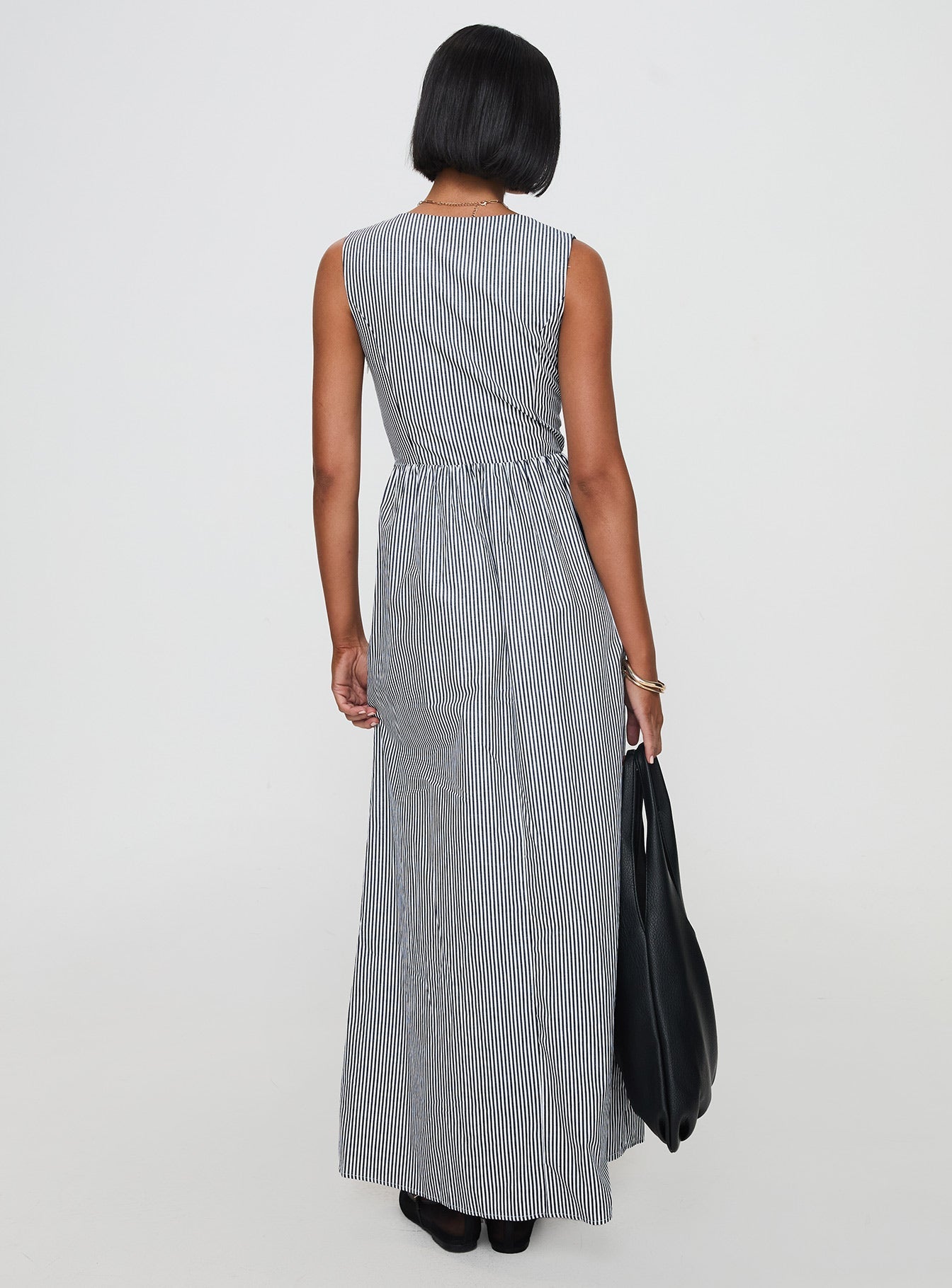 Pokey Maxi Dress Black / White Stripe Petite