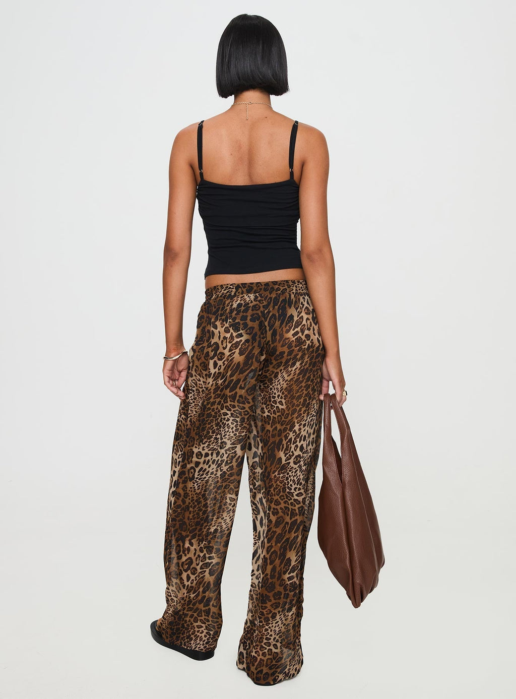 Fyre Wide Leg Pant Leopard Petite