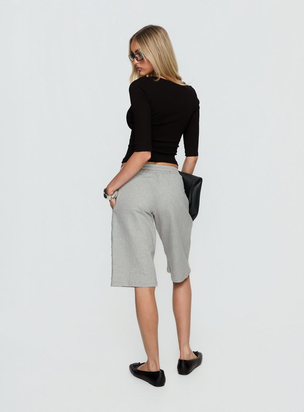 Kether Longline Basketball Studs Short Grey Marle