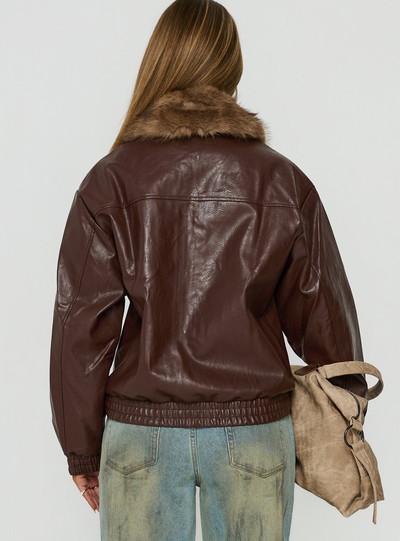 Humankind Faux Fur Jacket Brown