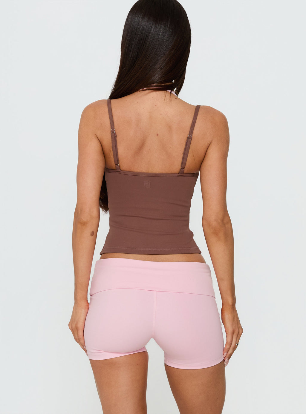 Peak Foldover Micro Shorts Pink