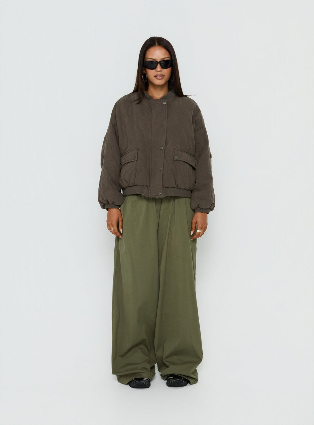 Stick Season Quilted Jacket Khaki
