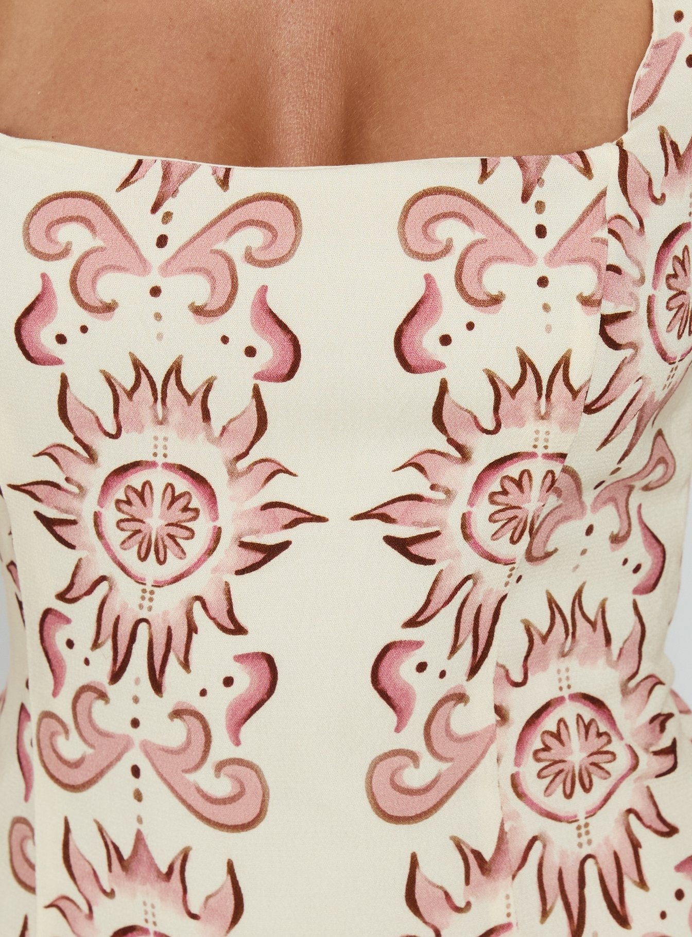 Maris Mini Dress Cream / Pink Petite