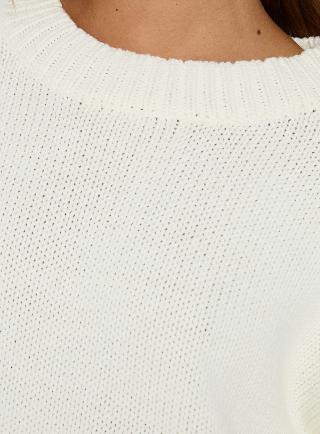 Harmony Balloon Sleeve Knit Sweater White