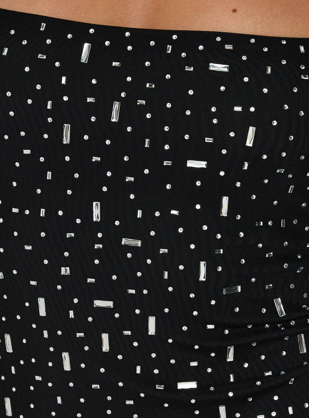 Anestassia Embellished Mini Dress Black