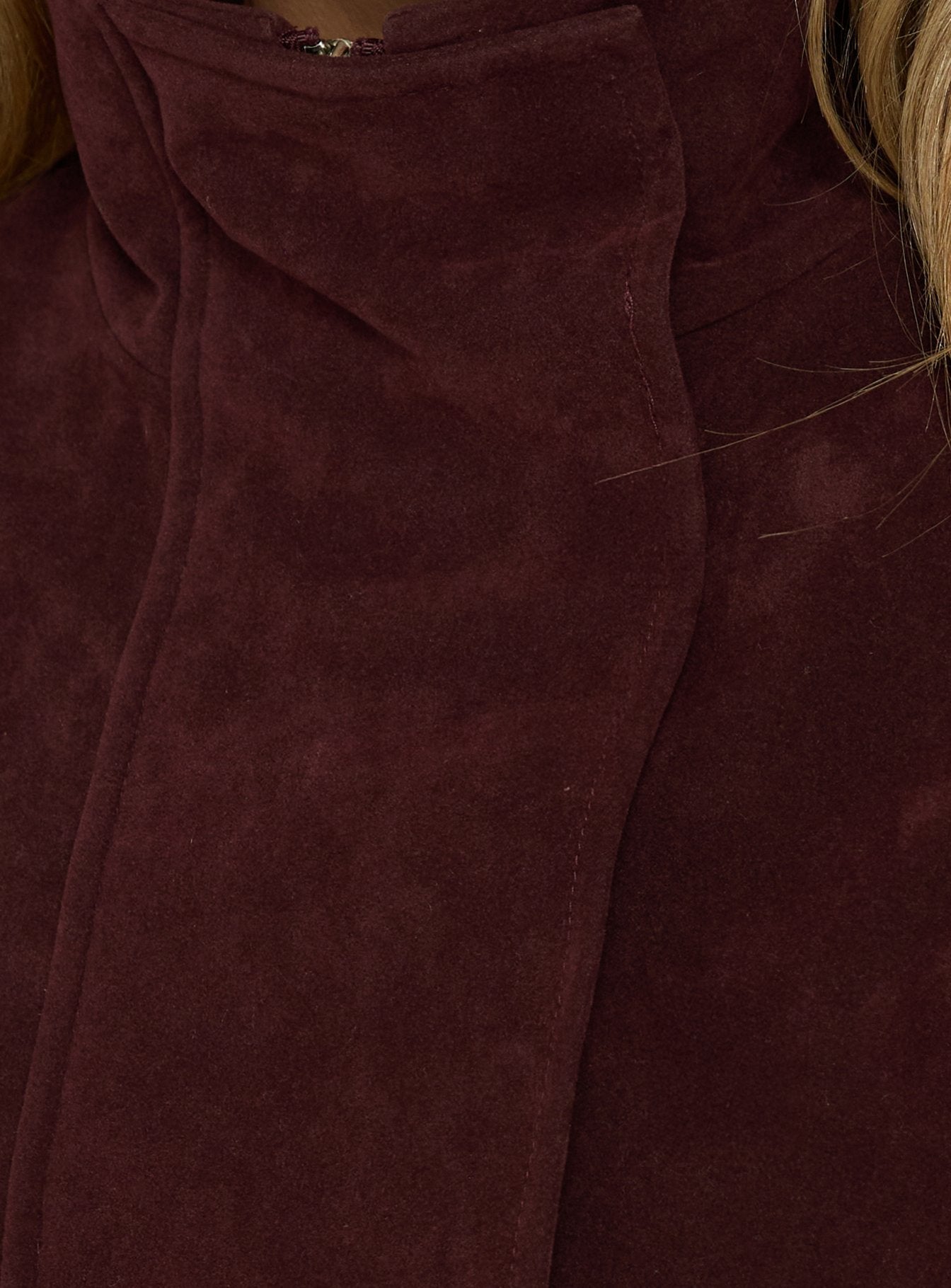 Tayne Funnel Neck Jacket Burgundy