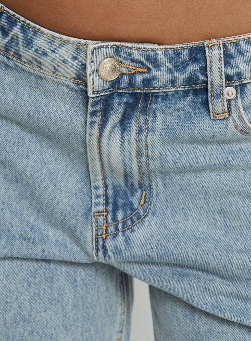 Cult Classic Longline Denim Shorts Light Blue Wash
