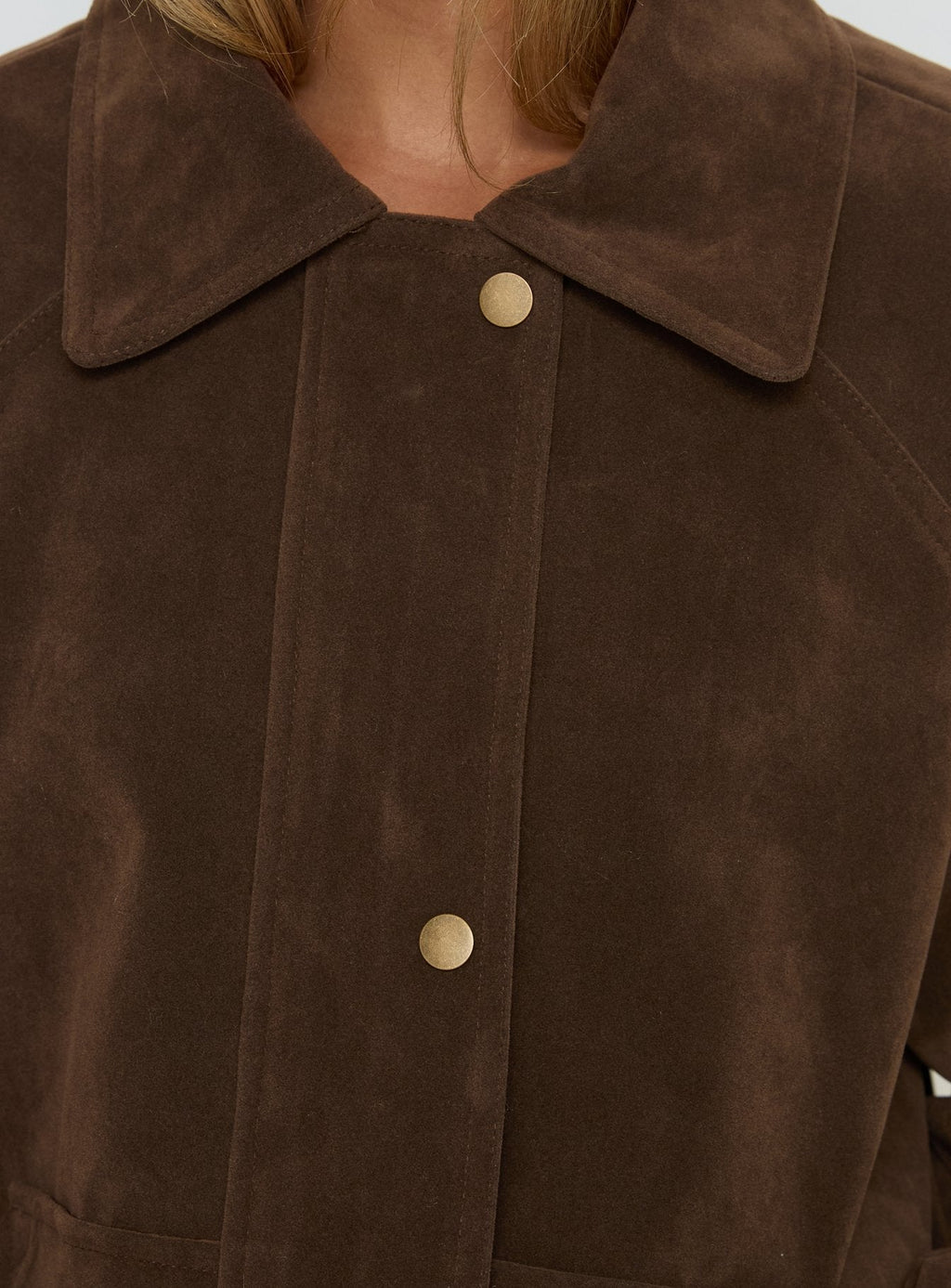 Jaxton Faux Suede Jacket Chocolate