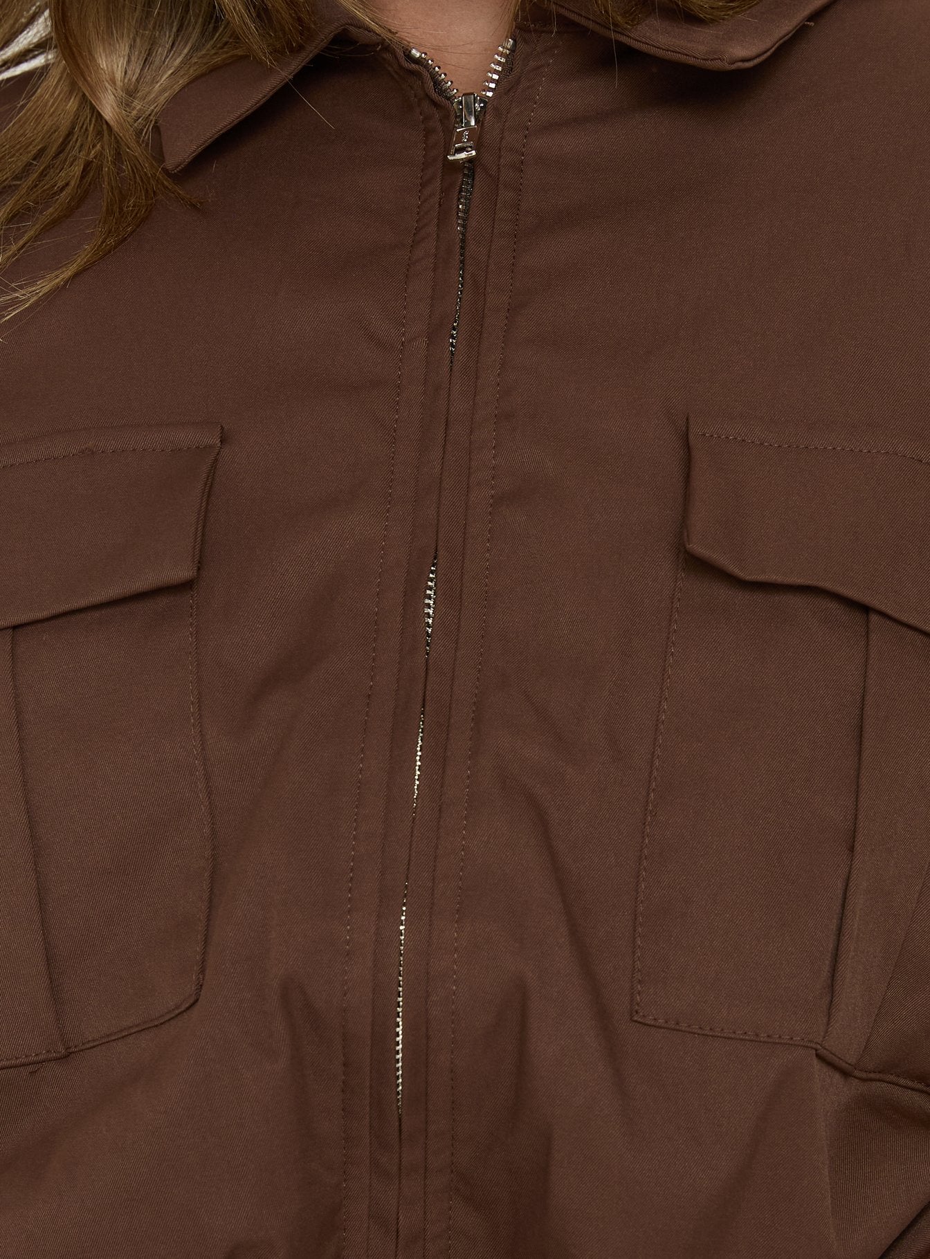 Right Time Bomber Jacket Chocolate