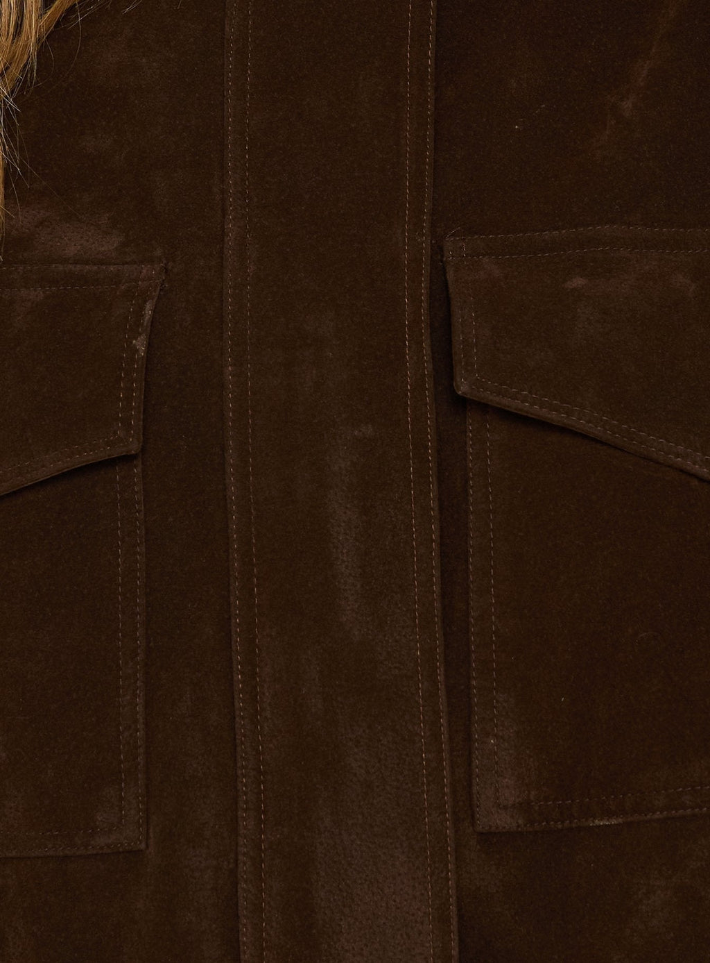 Double Life Funnel Neck Cargo Jacket Chocolate