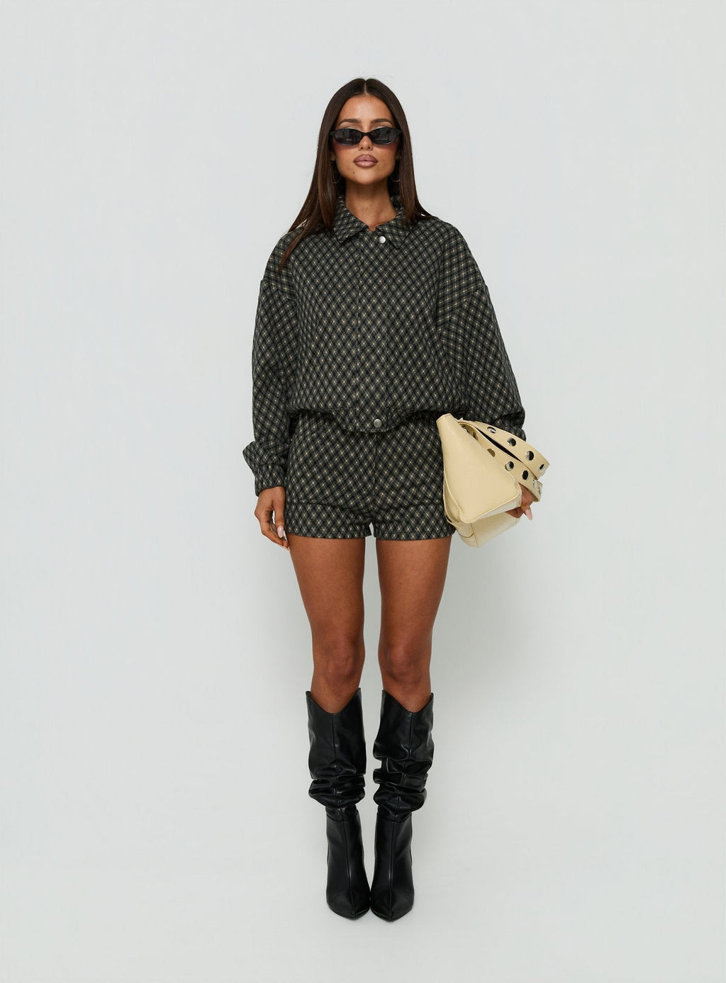 Vanya Collared Jacket Multi Check