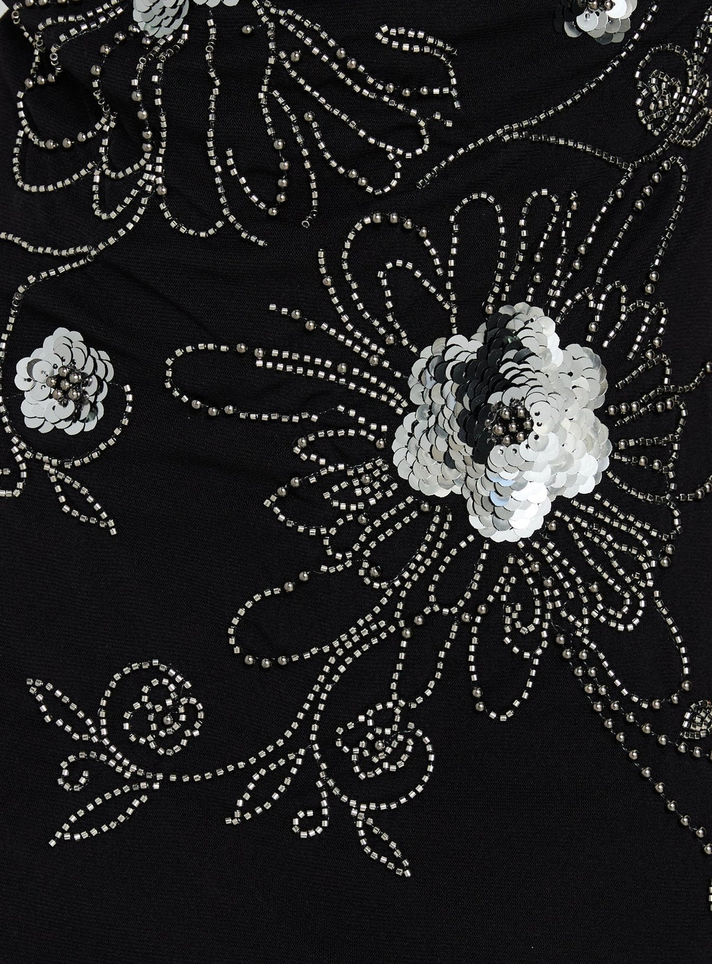 Daphie Beaded Mini Dress Black / Silver