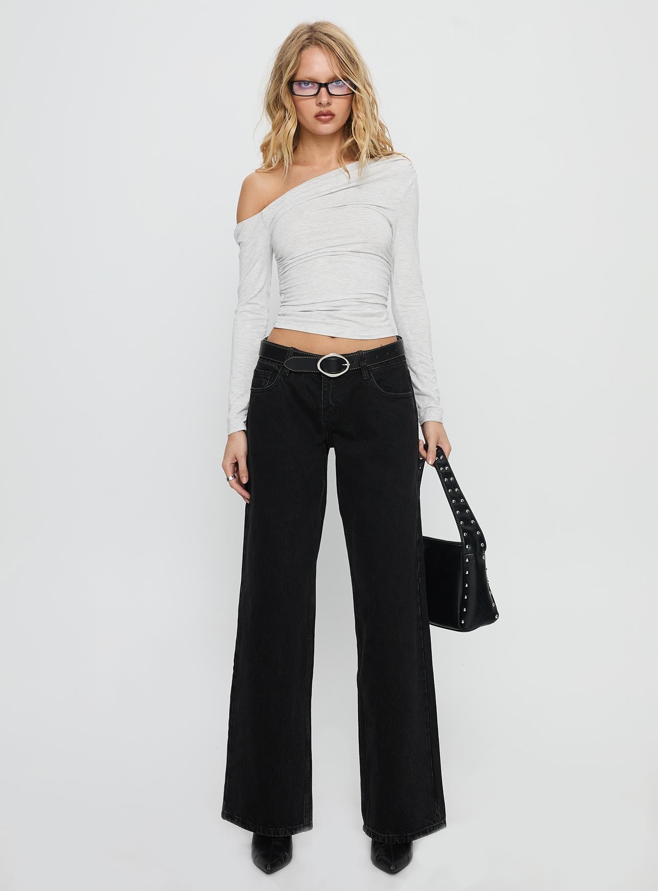 Ellanor Low Rise Straight Leg Jeans Washed Black Petite