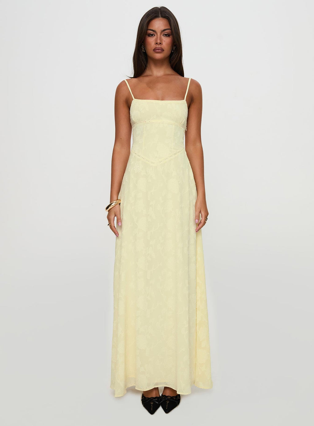South Of France Maxi Dress Yellow Petite