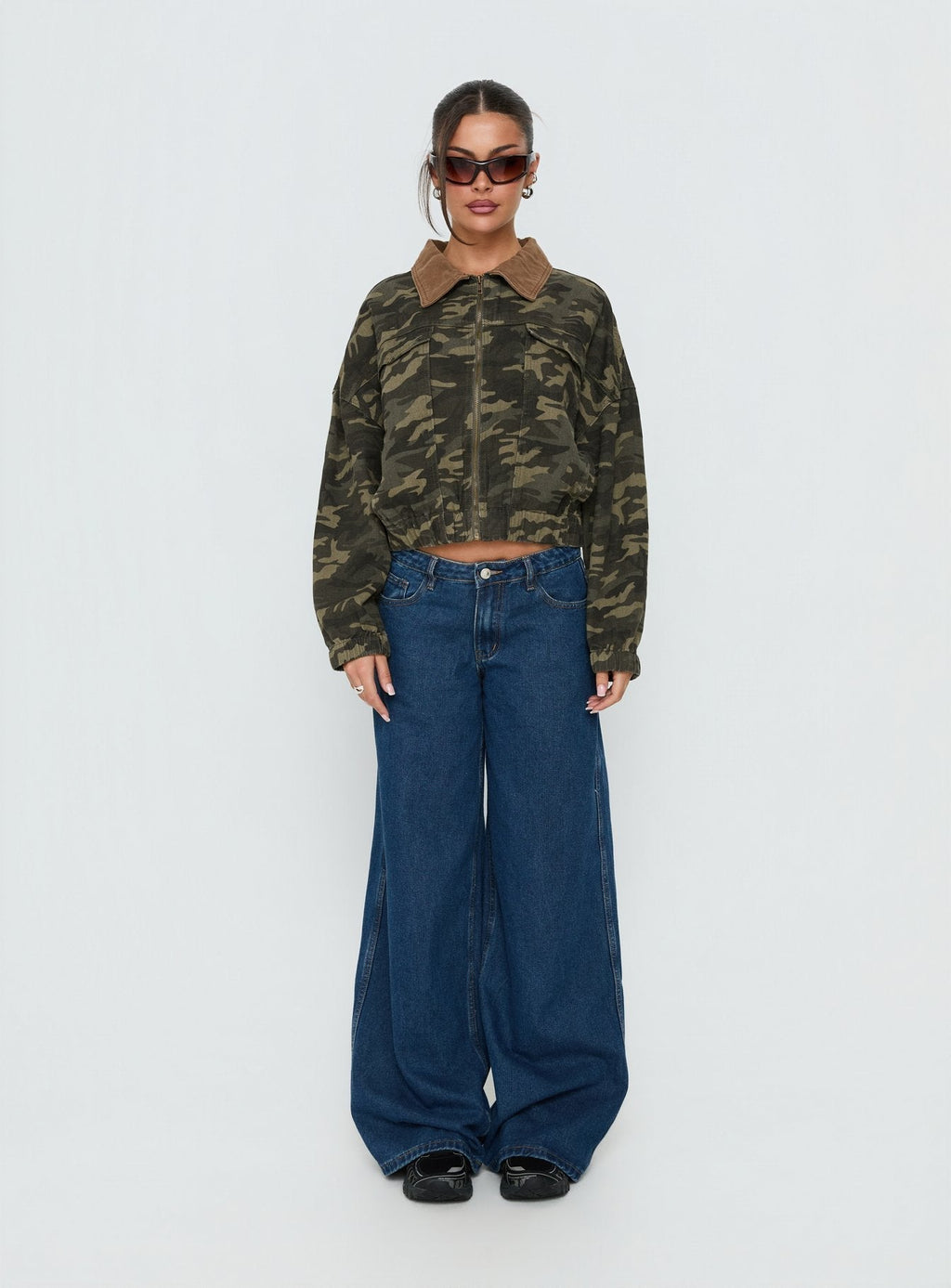 Ramix Oversized Bomber Jacket Camo