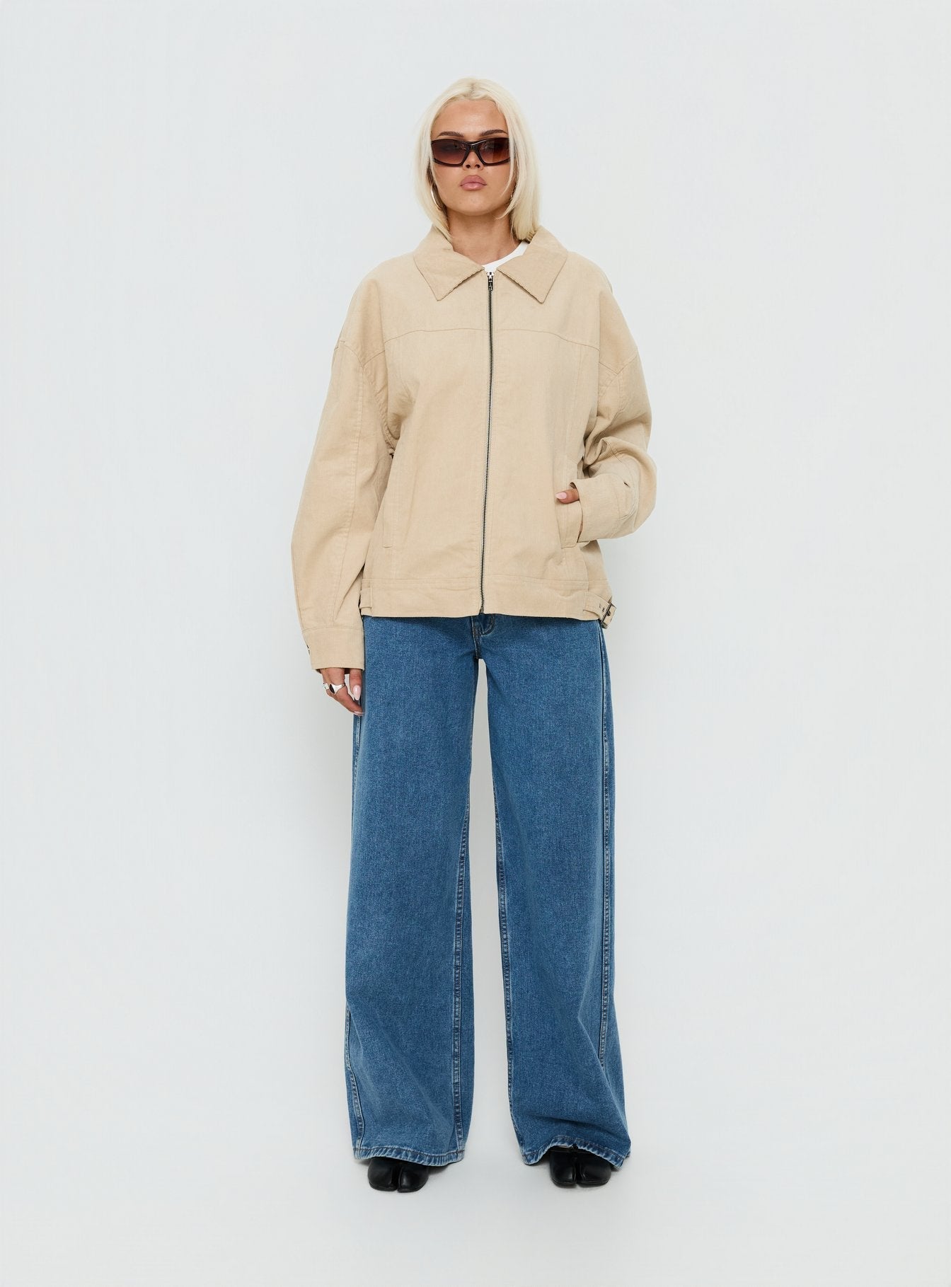 Goldsmith Corduroy Bomber Jacket Stone