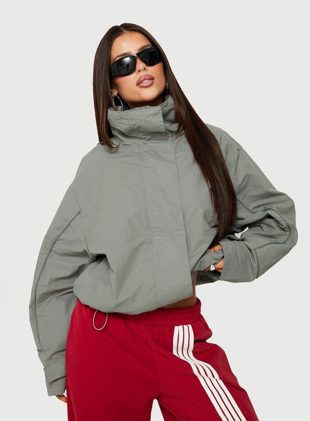 Shoreline Windbreaker Jacket Grey