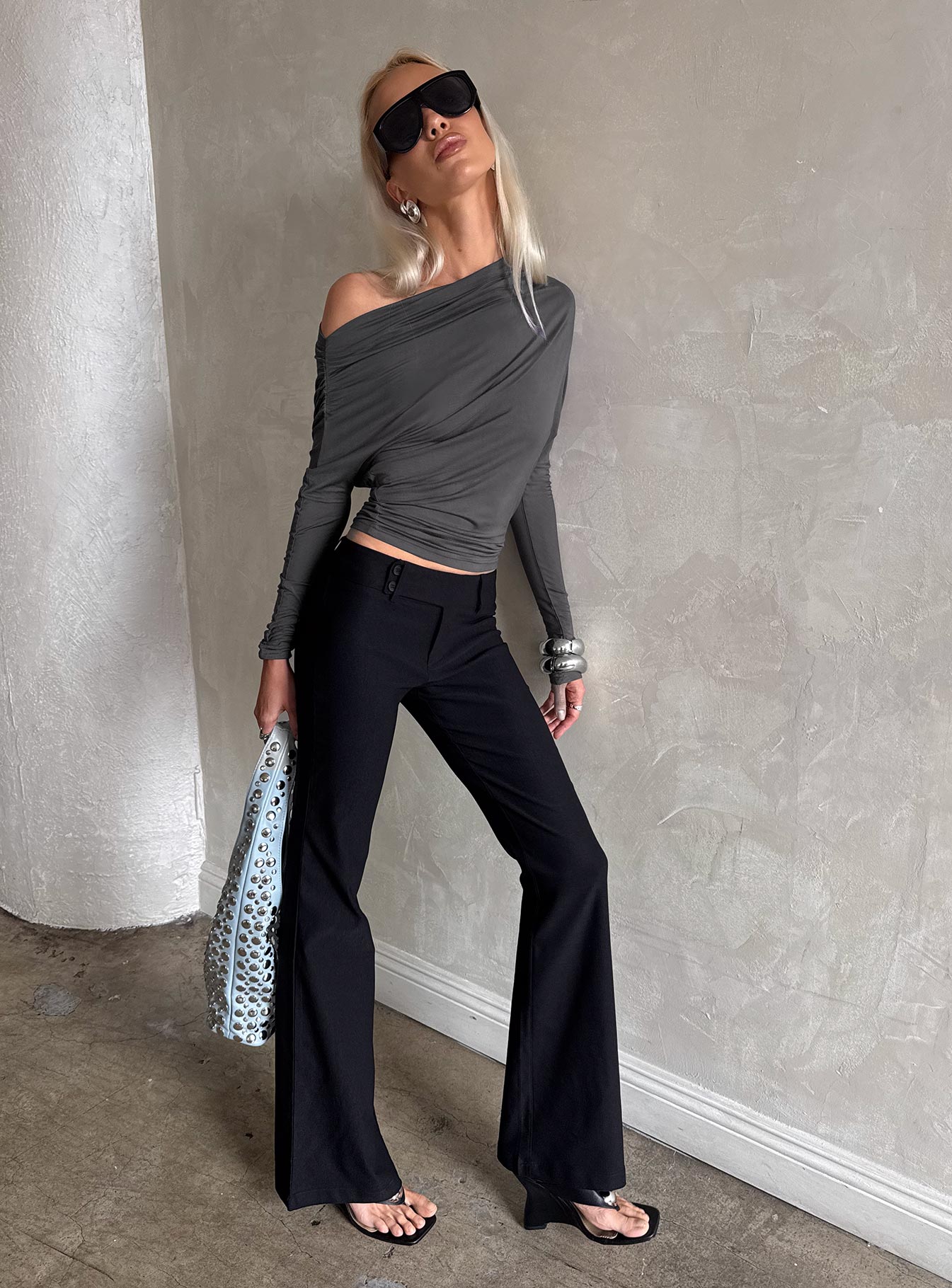 Kinkirk Flared Pants Black Petite