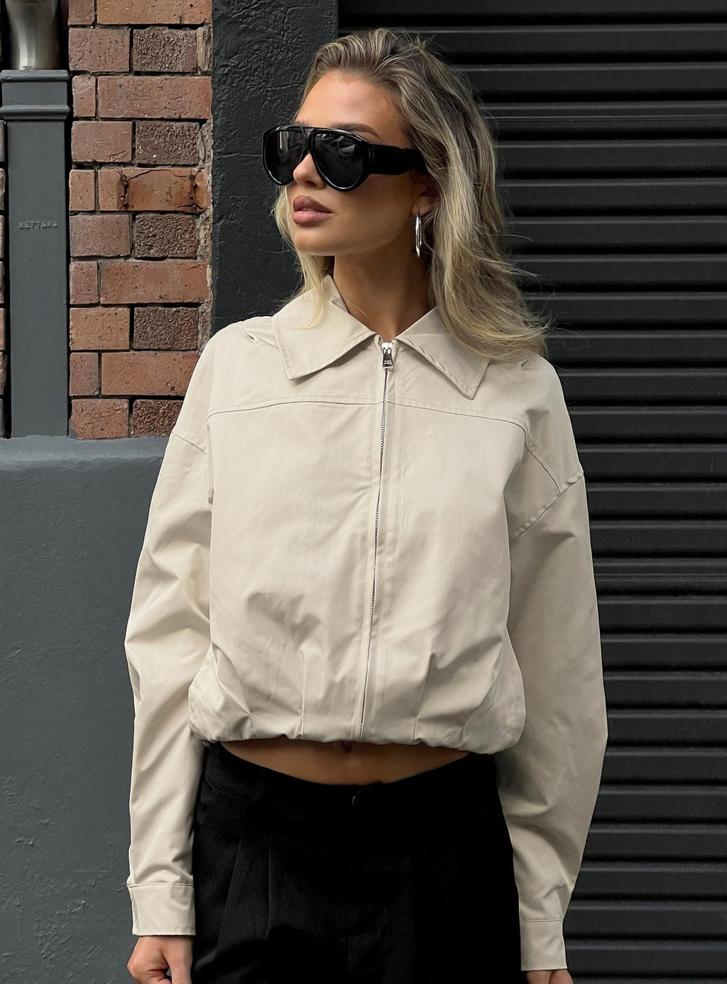 Call You Up Bomber Jacket Sand