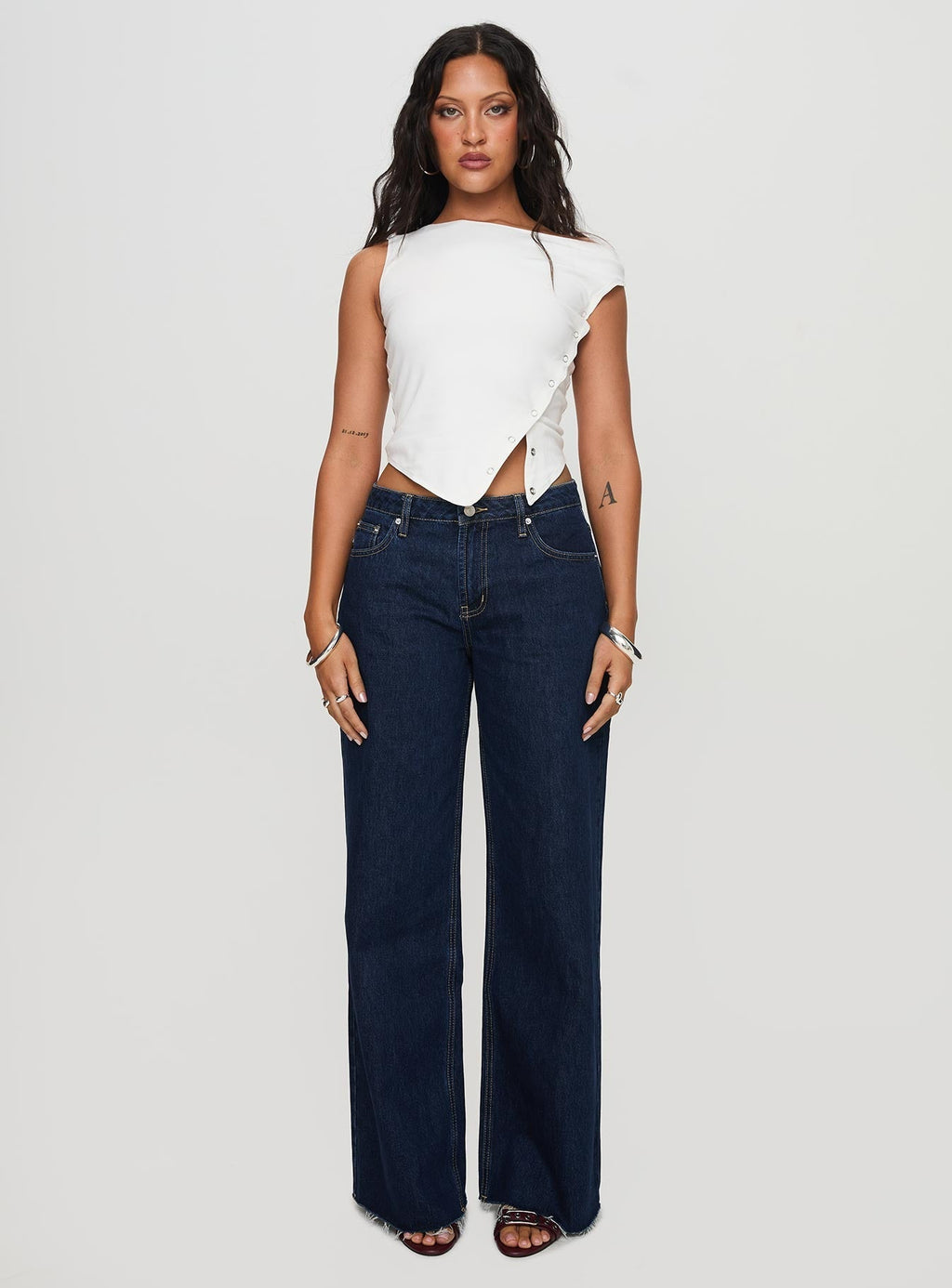 Darla Low Rise Straight Leg Jean Dark Blue Wash Petite