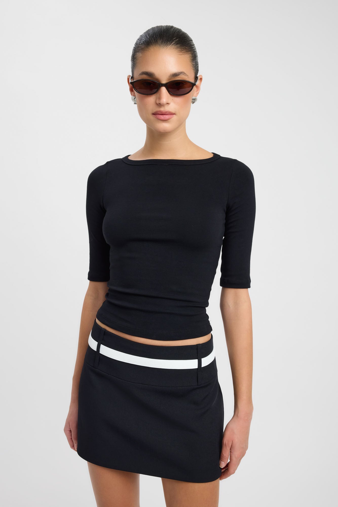 Ariel Contrast Mini Skirt