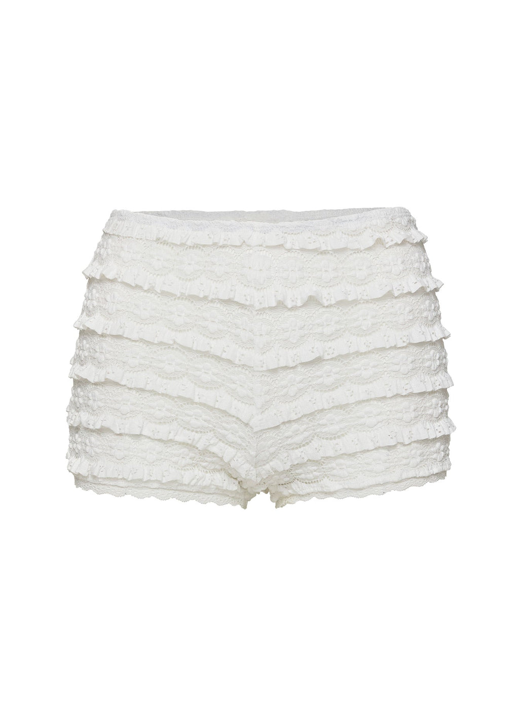 Angelis Lace Shorts White