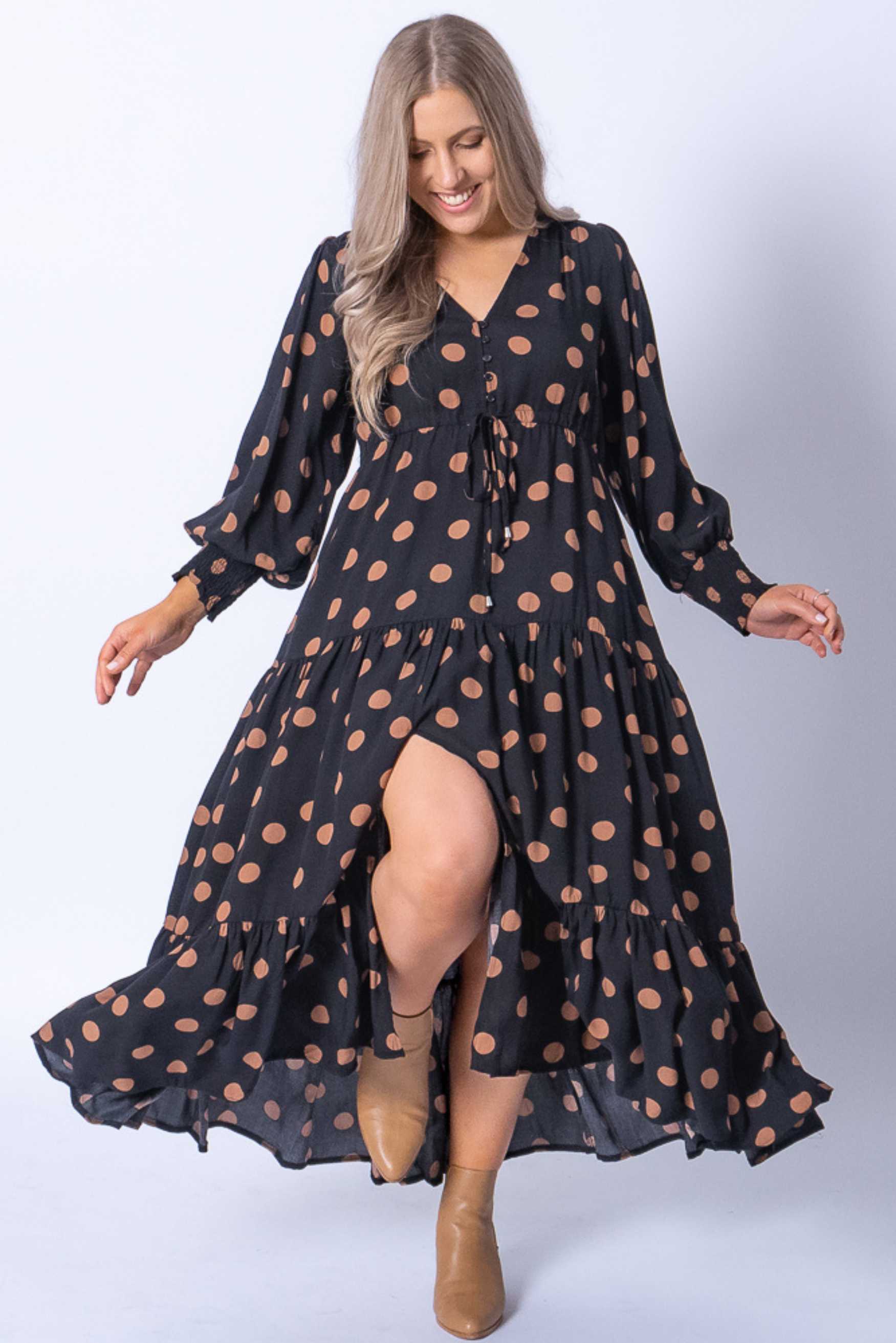 Franco Maxi Dress in Black
