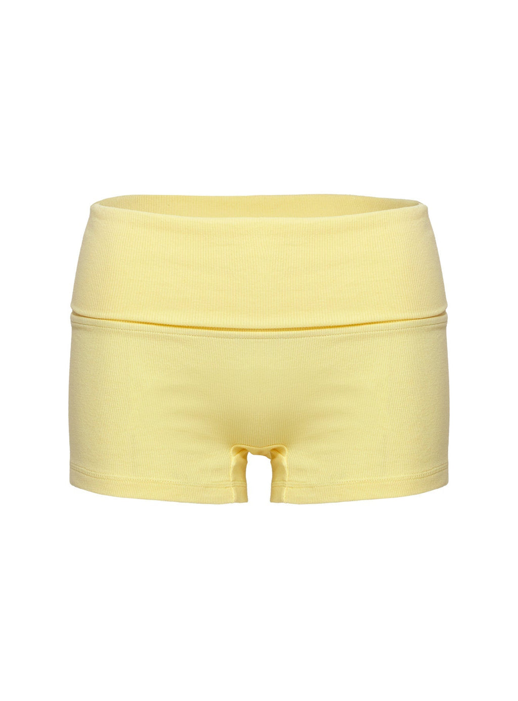 Baseline Low Rise Rib Shorts Yellow