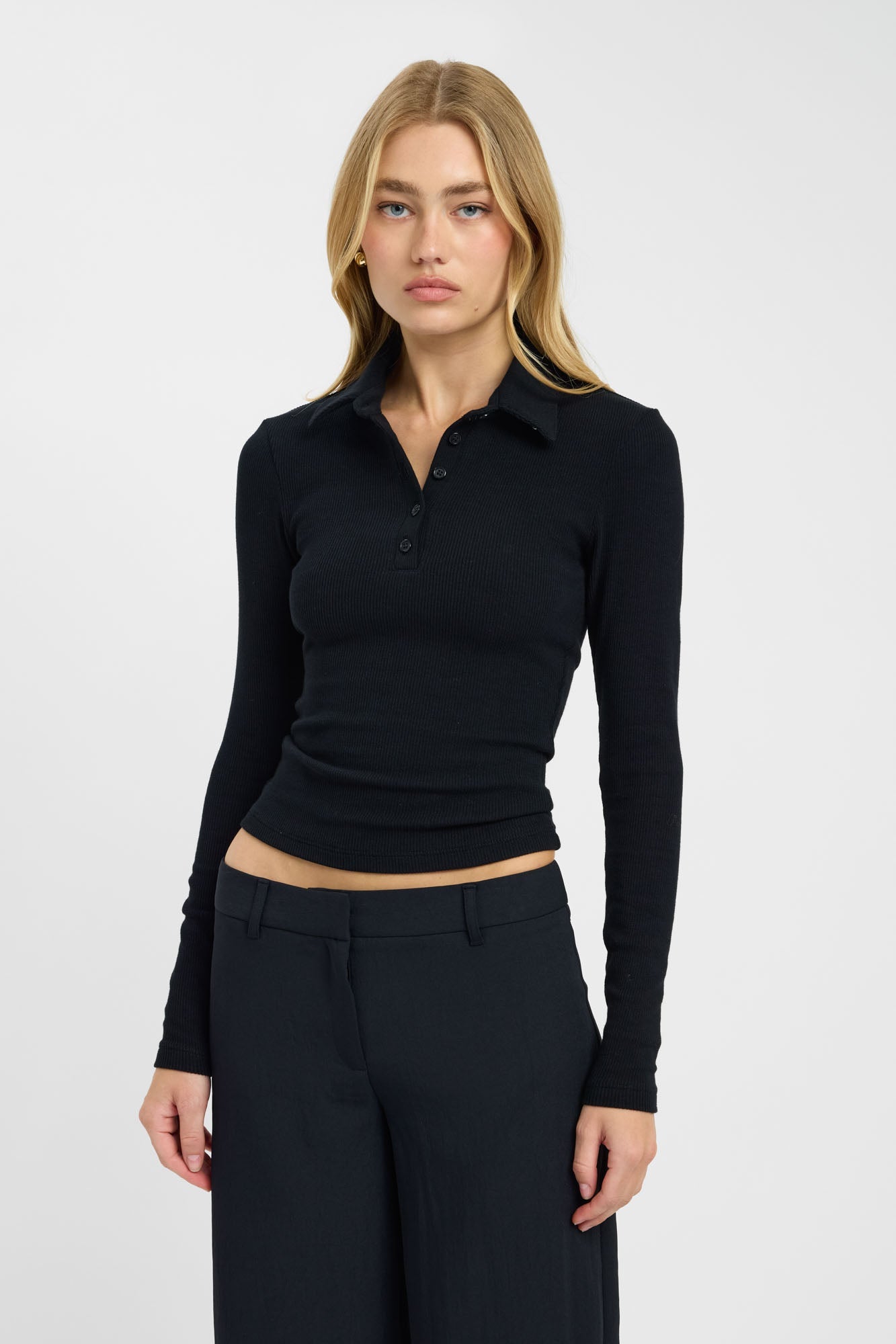Myles Polo Long Sleeve Top