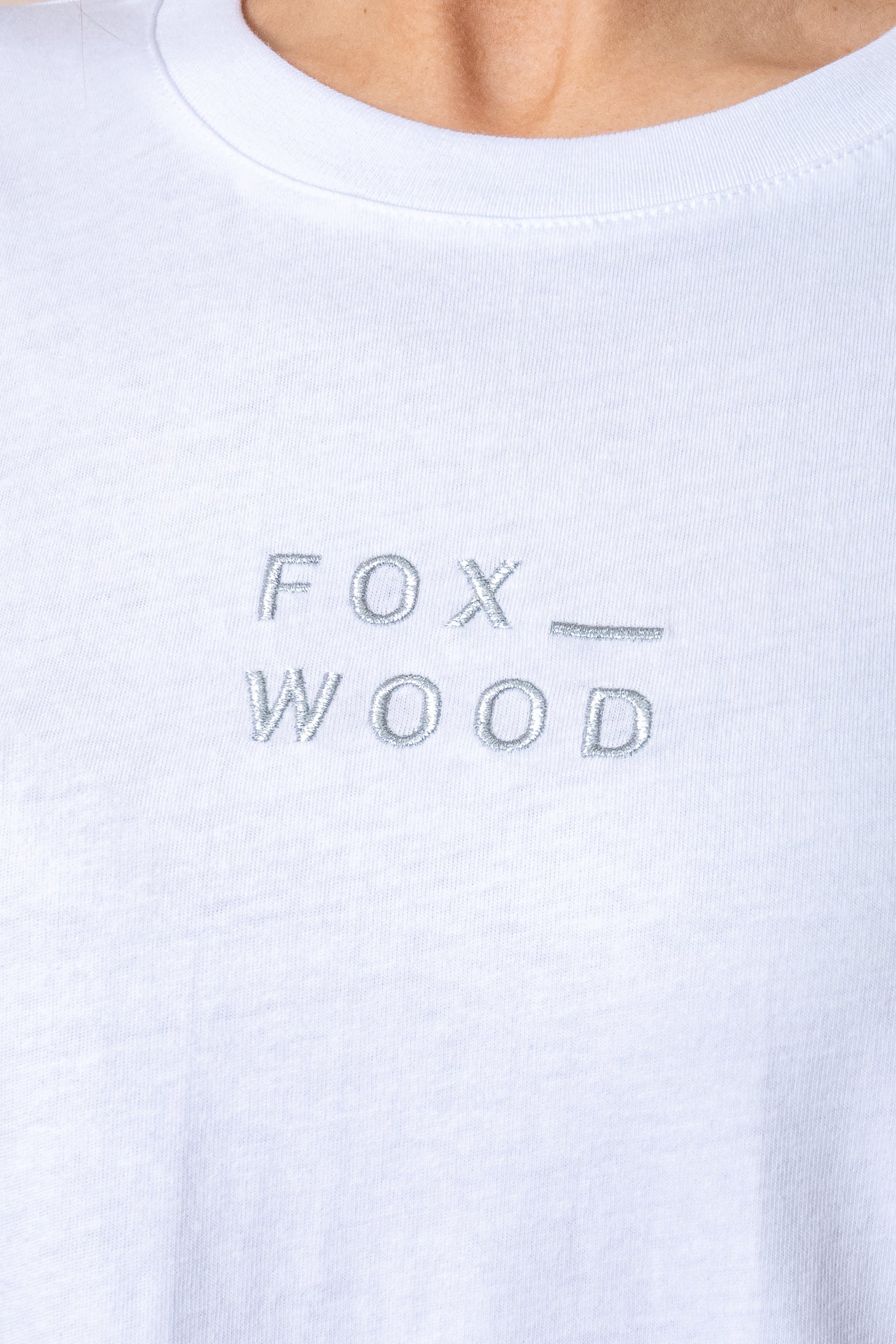 Huntleigh O/S Tee in White - Foxwood