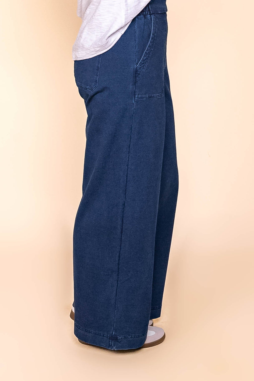 Refaeli Stretch Denim Pants in Dark Blue