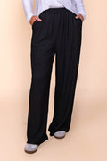 Penelope Crepe Wide Pants in Black