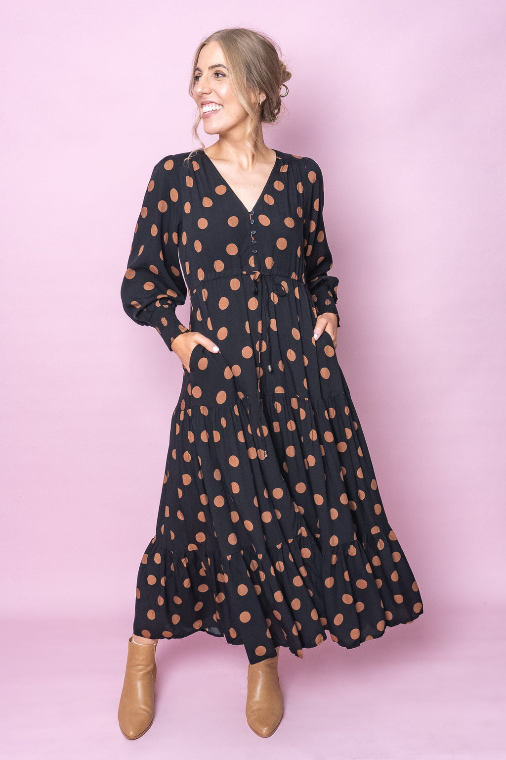 Franco Maxi Dress in Black