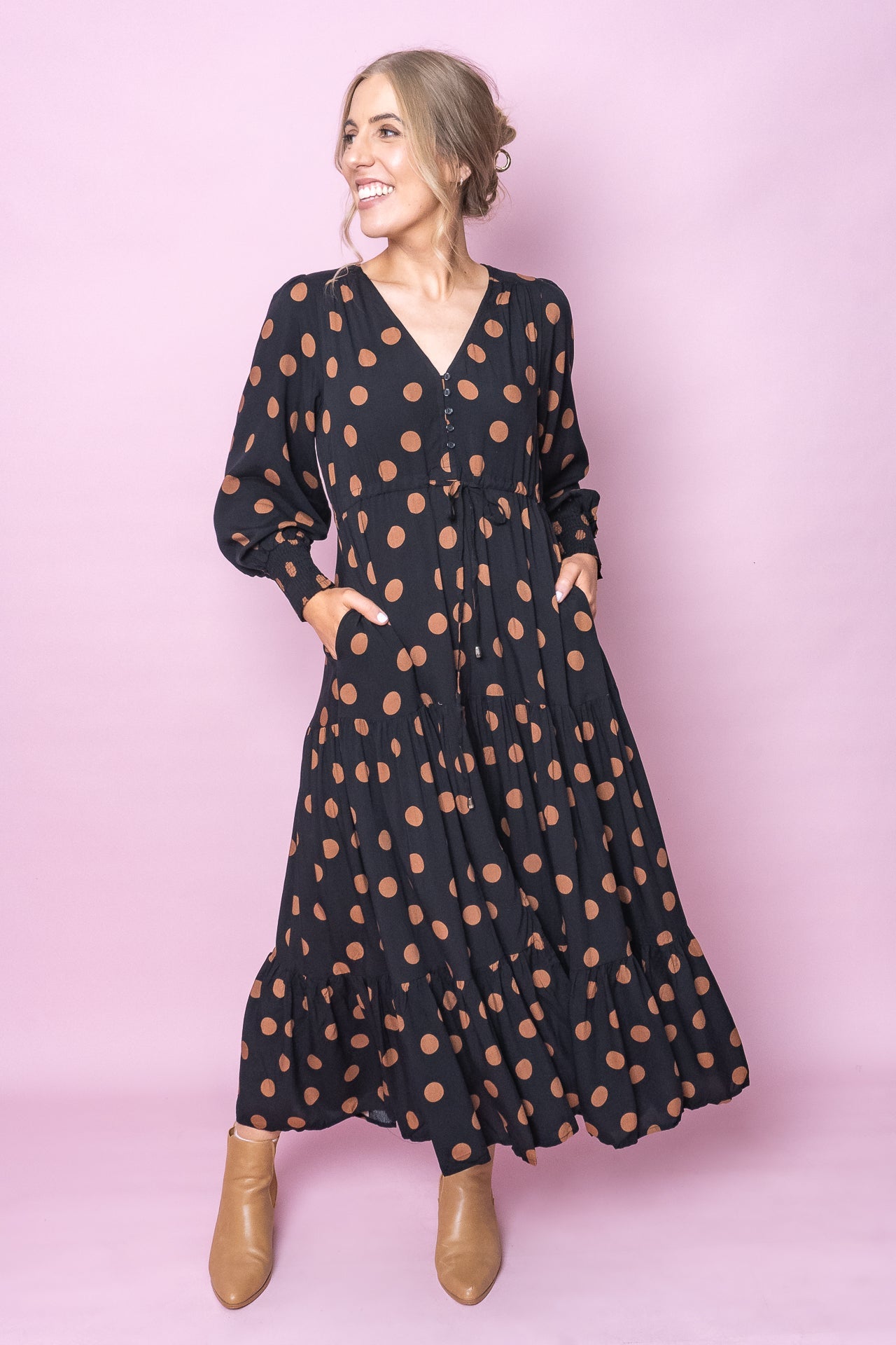 Franco Maxi Dress in Black