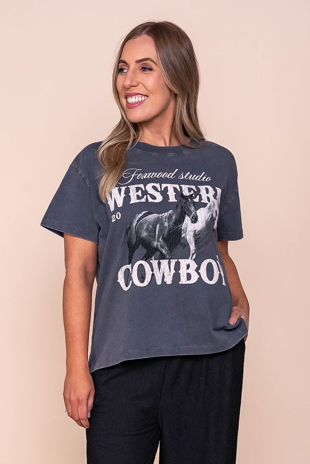 Tex Tee in Black - Foxwood