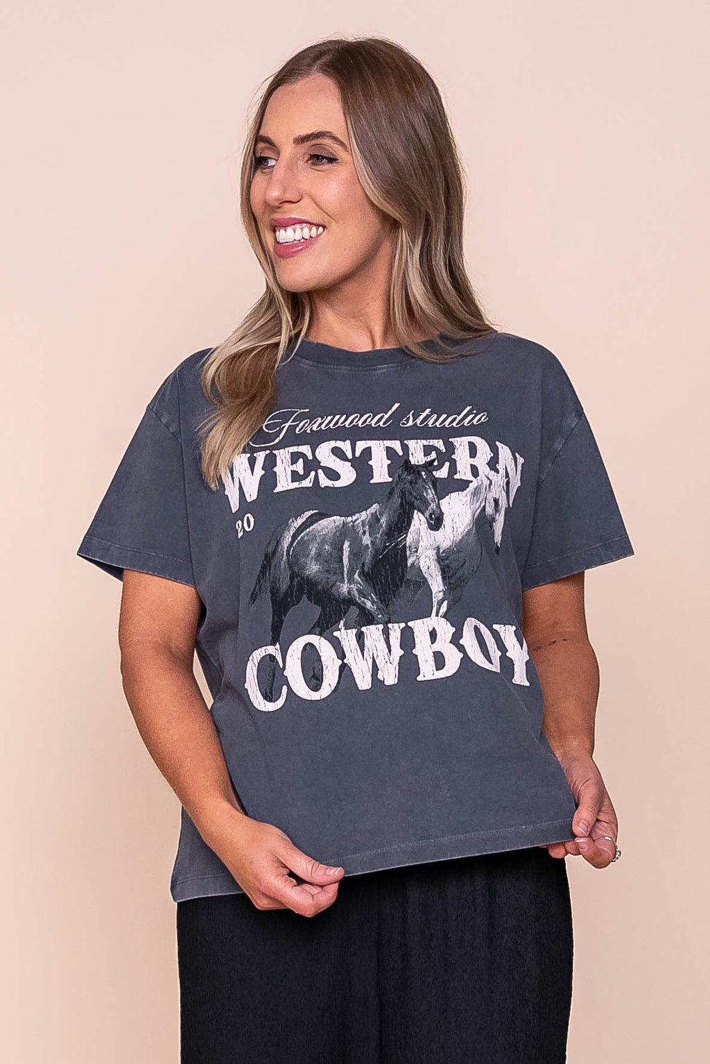 Tex Tee in Black - Foxwood