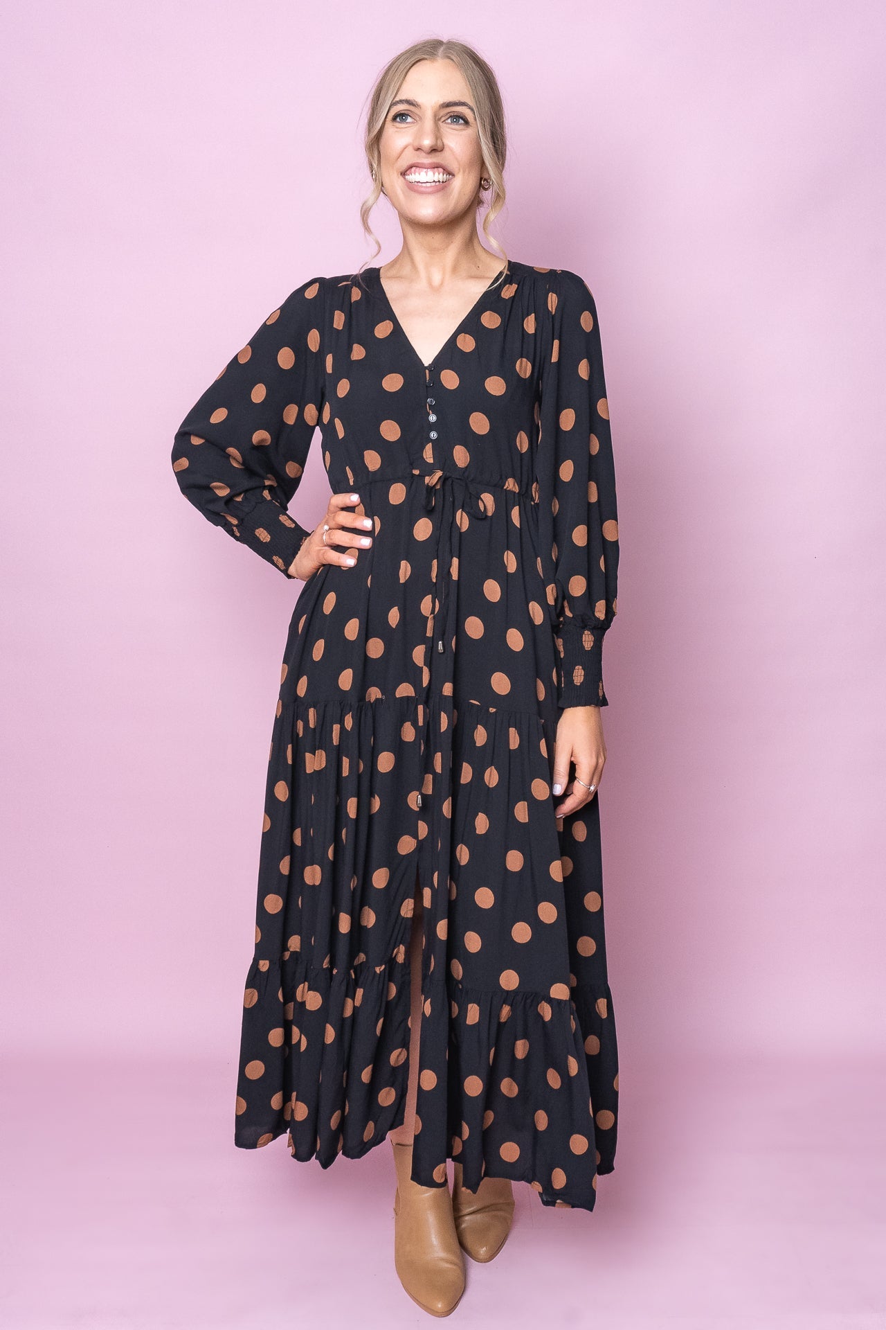 Franco Maxi Dress in Black