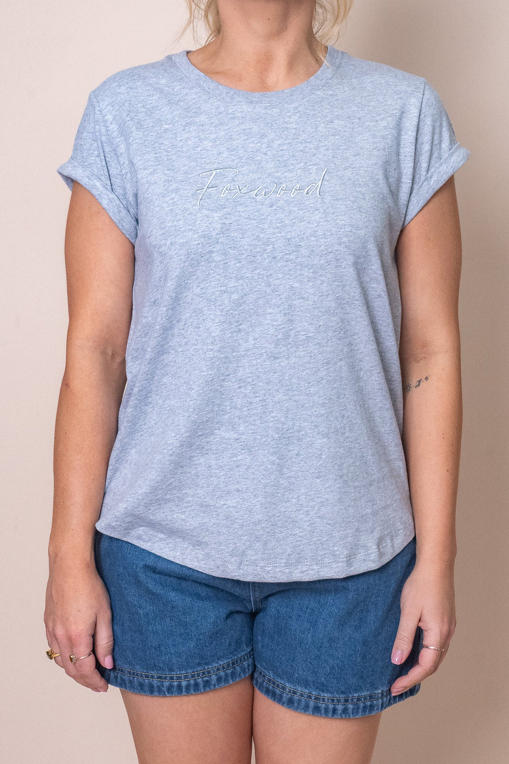 Signature Tee in Grey Marle - Foxwood