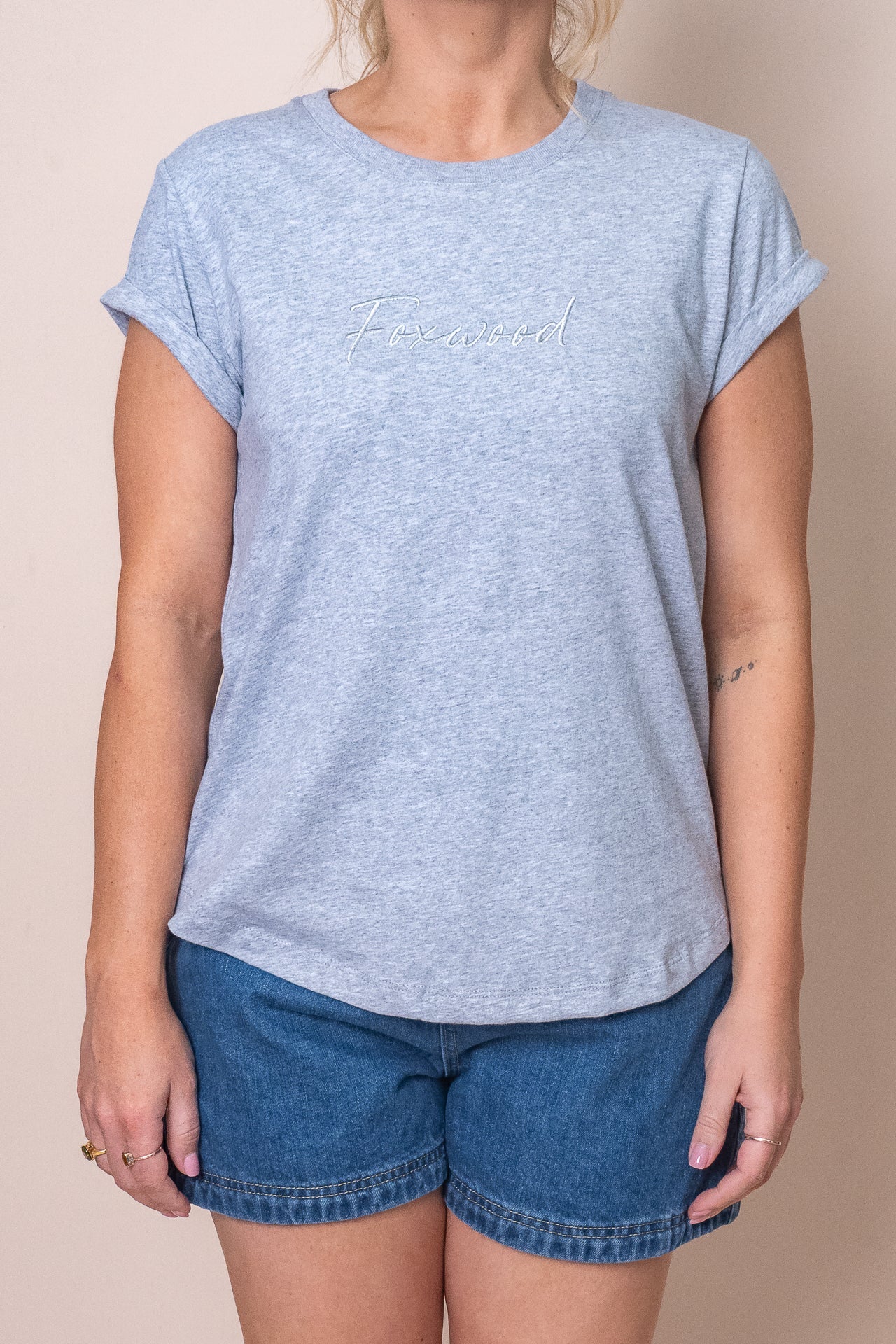 Signature Tee in Grey Marle - Foxwood