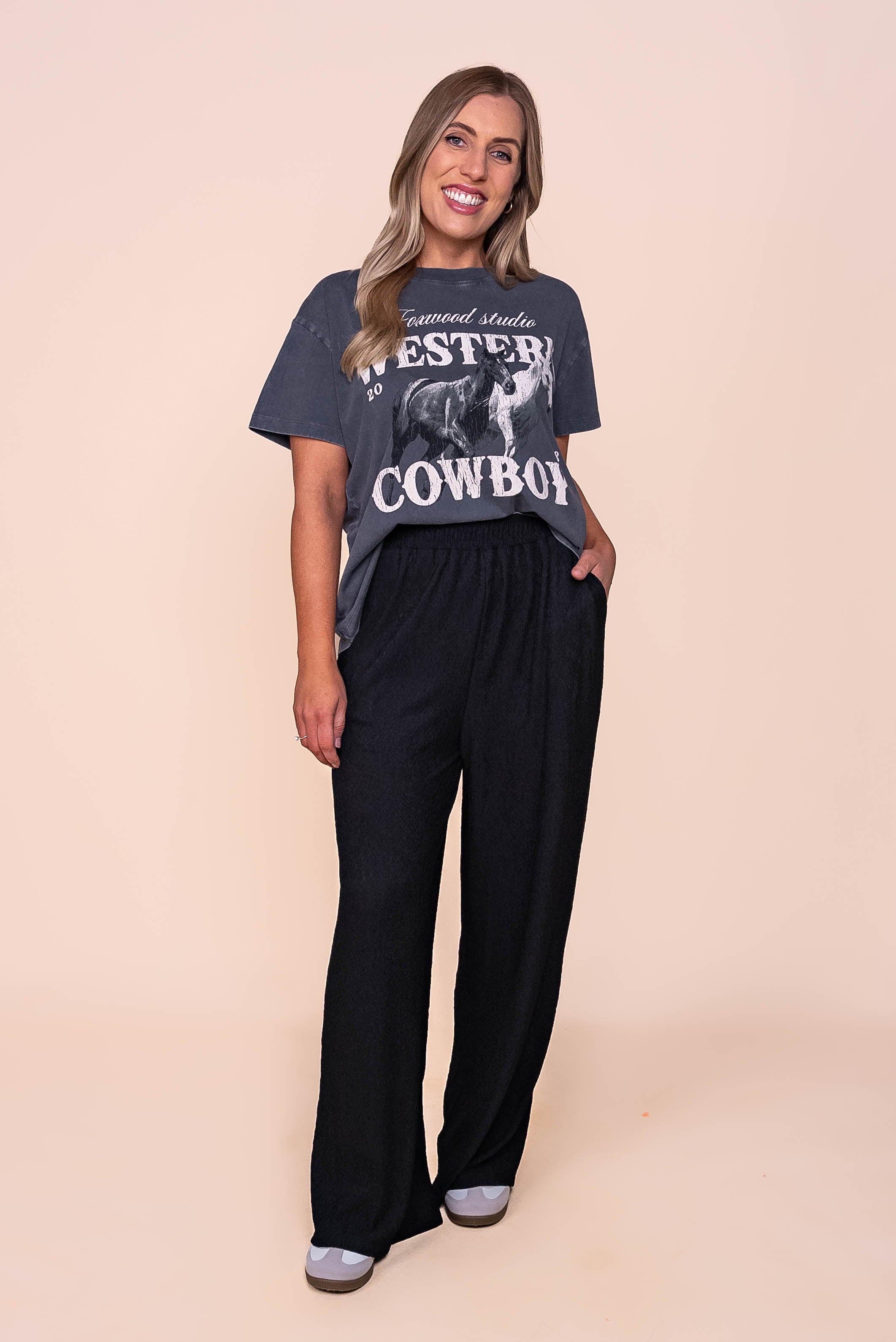 Tex Tee in Black - Foxwood