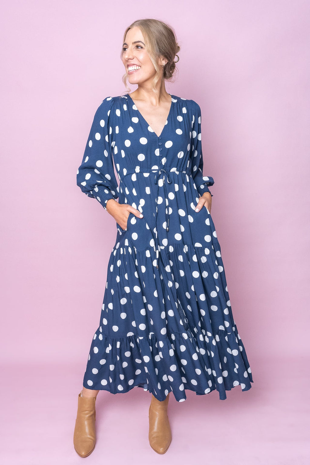 Franco Maxi Dress in Navy