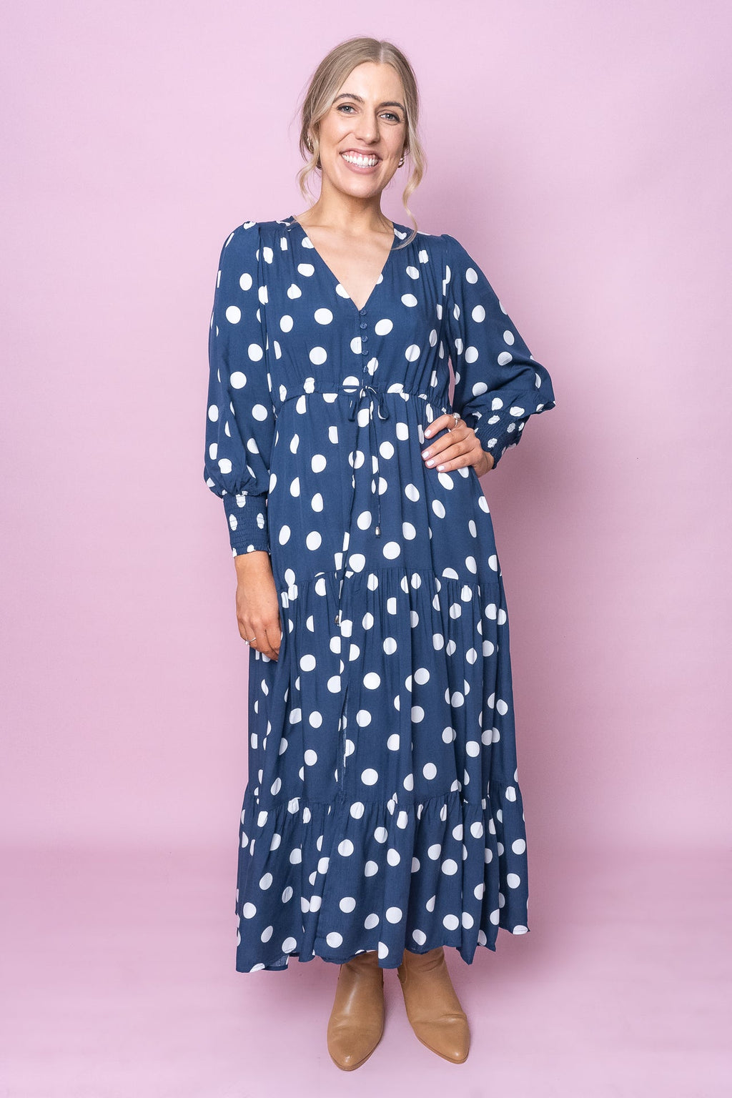Franco Maxi Dress in Navy