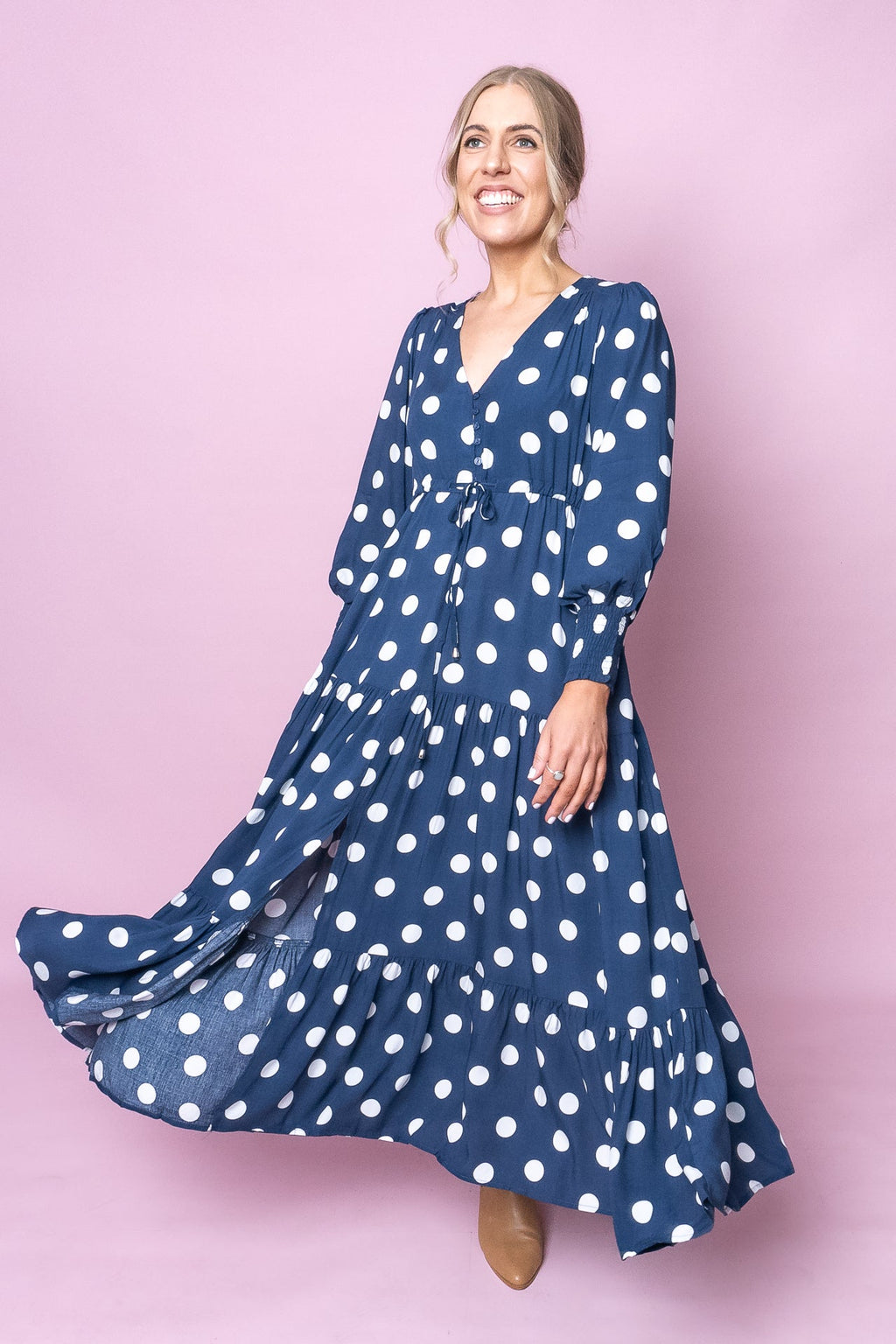 Franco Maxi Dress in Navy